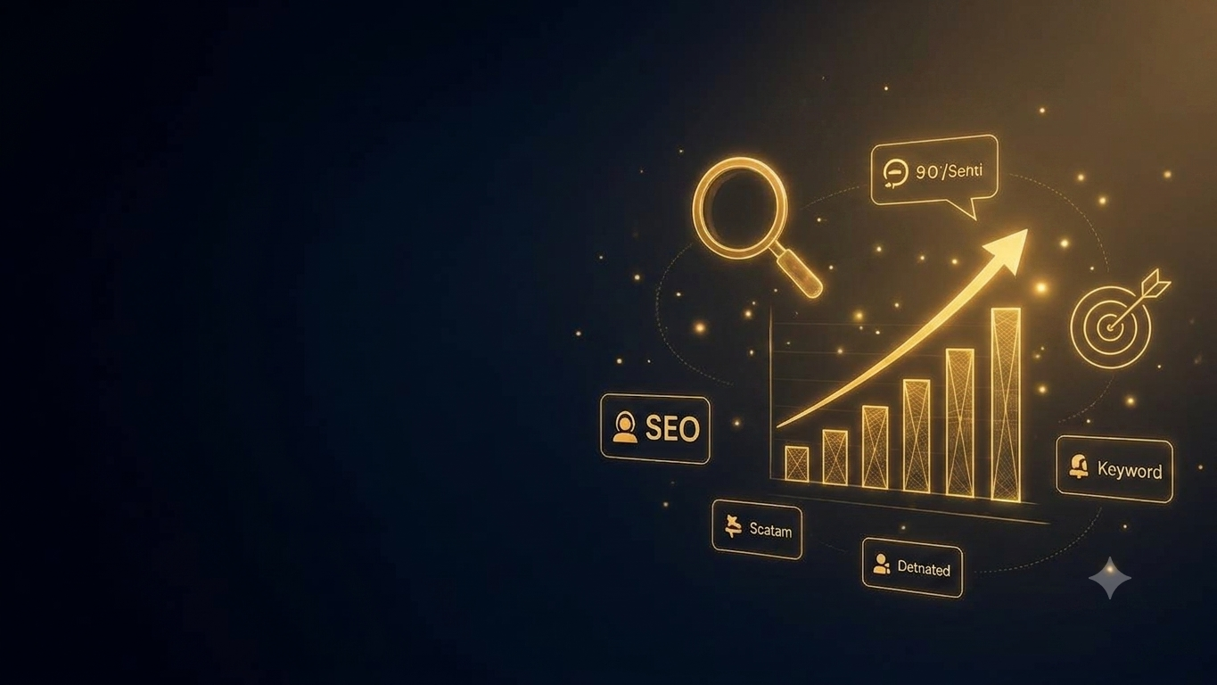 SEO growth and keyword strategy illustration